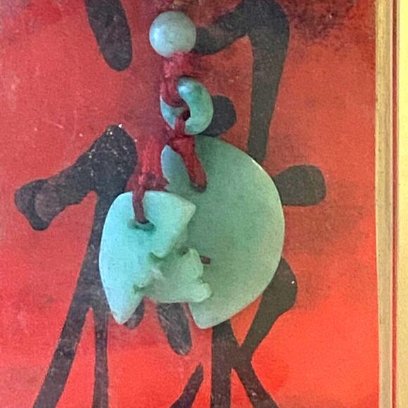 Chinese Talisman Prosperity Hand Carved Jade Good Luck Charm 2004 Asian Inspired - Picture 1 of 8